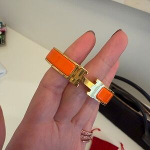 Hermes clic clac H orange bracelet